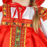 Русский народный костюм "Василиса" детский, красный атлас, 7-12 лет