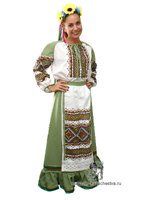 Украинский национальный костюм: юбка, блуза, передник